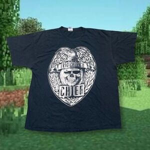 Eric Church Chief Skull Graphic Band T Shirt‎ Mens XL Gildan Heavy Cotton